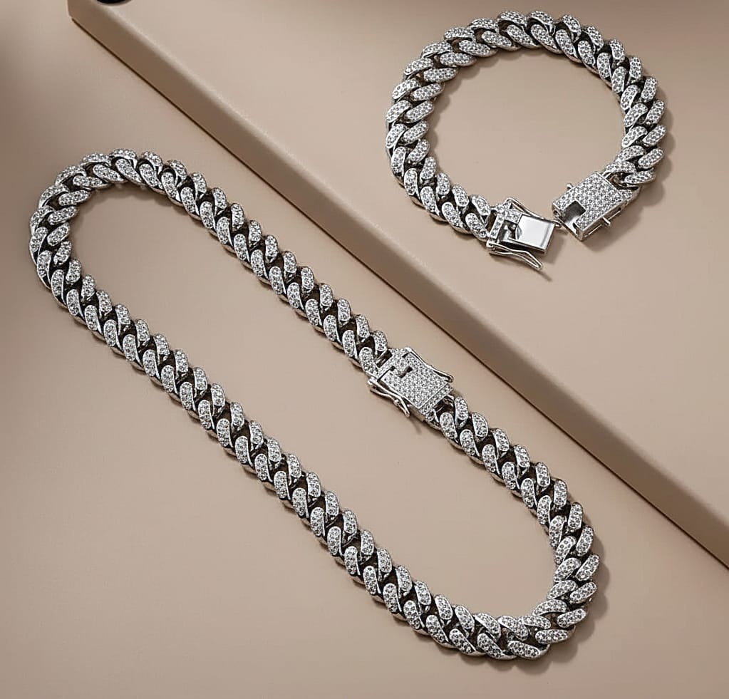 Cuban Link Iced chain and bracelet